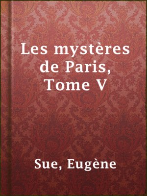 cover image of Les mystères de Paris, Tome V